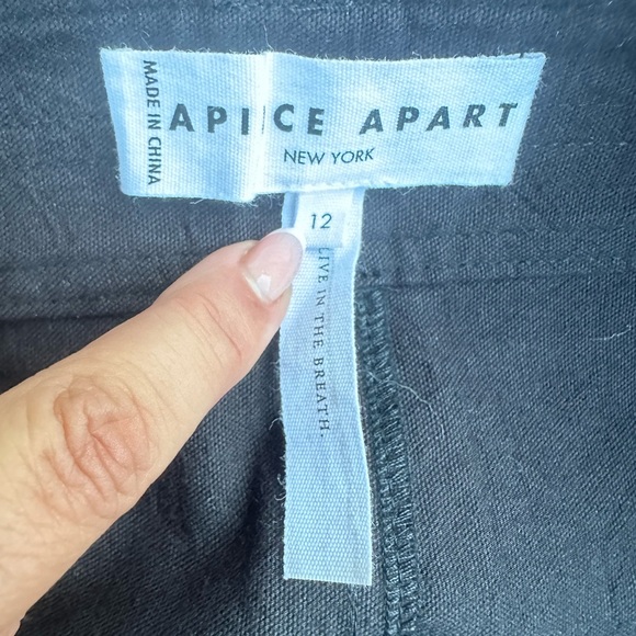 Apiece Apart Merida 12 Black Wide-Leg Crop Pants - Picture 9 of 11